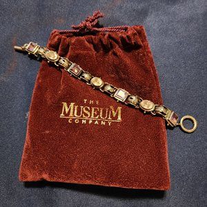 ATTRACTIVE 925 STERLING SILVER BRACELET WITH INLAID SEMI PRECIOUS STONES.ES